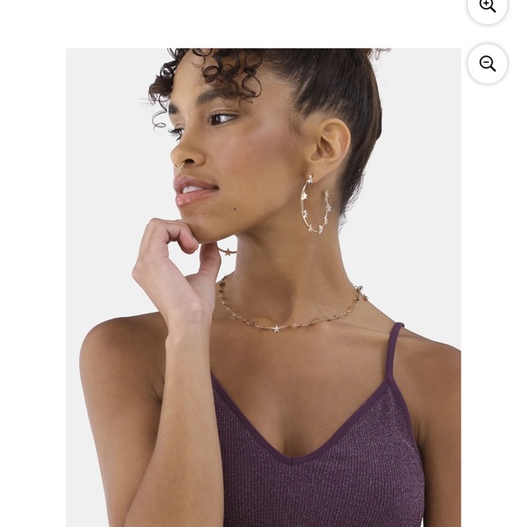 No Boundaries Women's Shimmer V-Neck Brami - Picture 5 of 16